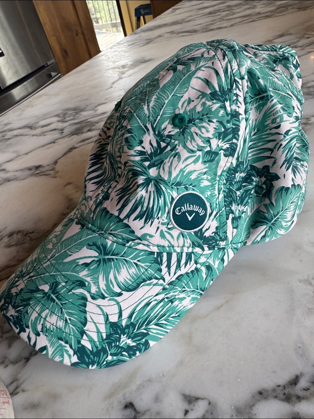 Callaway Ponyflo Hightail Golf Hat Tropical Leaf Ponytail Cap Women’s OS